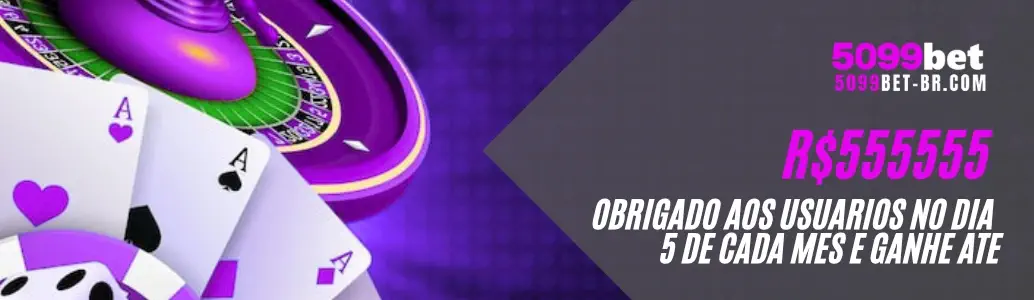 Banner de bônus e promoções da 5099BET cassino